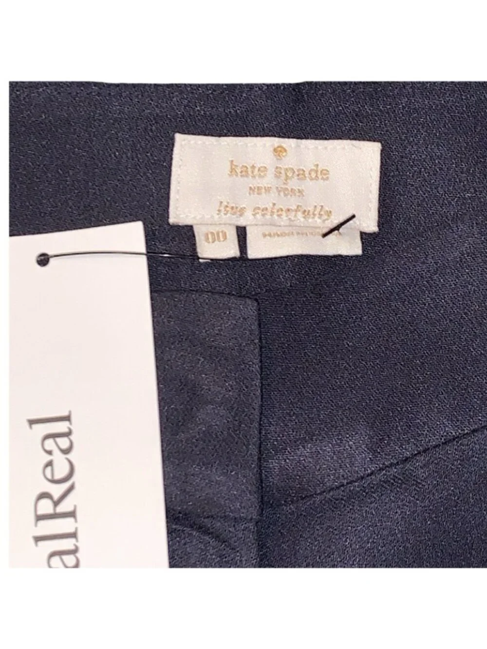Kate Spade Margaux Tuxedo Pants Women's 0 Navy Side Stripe Silk Blend Ankle Crop
